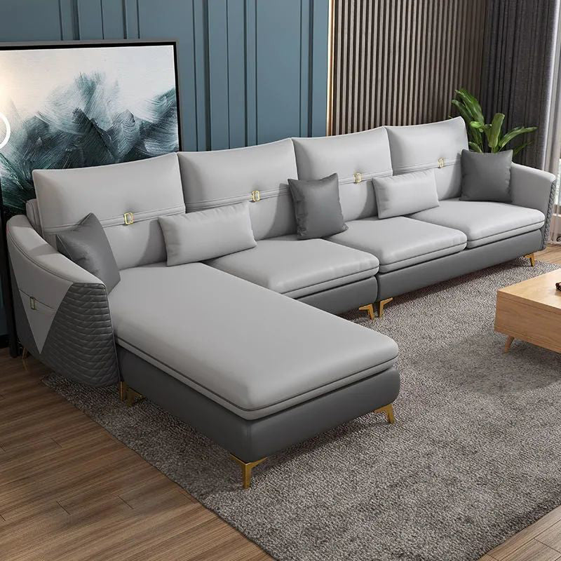 34,64 "H FAUX CUIR SOFFRAGE ÉVALABLE SOFA et chaise pour le salon