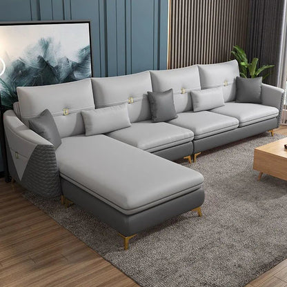 34,64 "H FAUX CUIR SOFFRAGE ÉVALABLE SOFA et chaise pour le salon