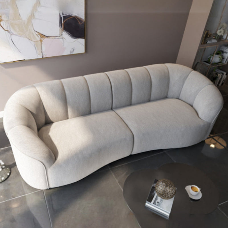 Divano a smoking ad alto smoking da 29,52 "divano in tessuto moderno a 3/4 posti grigio