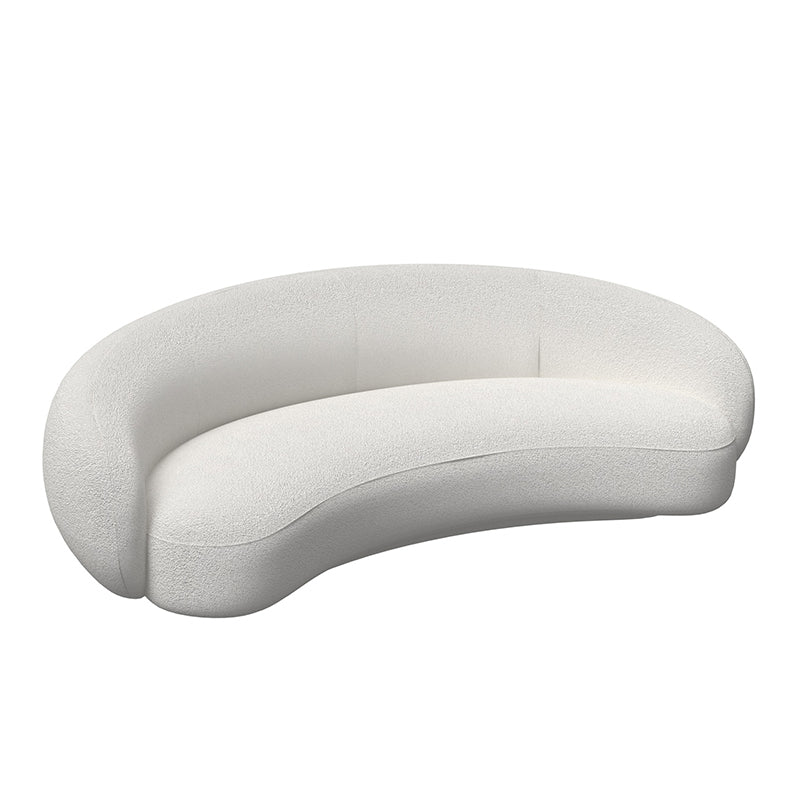 Contemporary Sloped Arm Curved Sofa Tight Back Seating for Living Room 94.5"L x 27.6"W x 23.6"H Clearhalo 'furn' 'furn_sofas' 'Furniture' 'Living Room Furniture' 'Sofa' 'sofas' 6119360