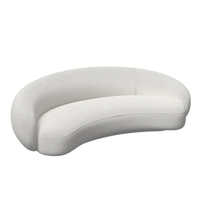 Contemporary Sloped Arm Curved Sofa Tight Back Seating for Living Room 94.5"L x 27.6"W x 23.6"H Clearhalo 'furn' 'furn_sofas' 'Furniture' 'Living Room Furniture' 'Sofa' 'sofas' 6119360