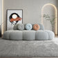 Stain-resistant 3/4-seat Sofa Statement Pillow Back Armless Sofa Light Gray Clearhalo 'furn' 'furn_sofas' 'Furniture' 'Living Room Furniture' 'Sofa' 'sofas' 6119392