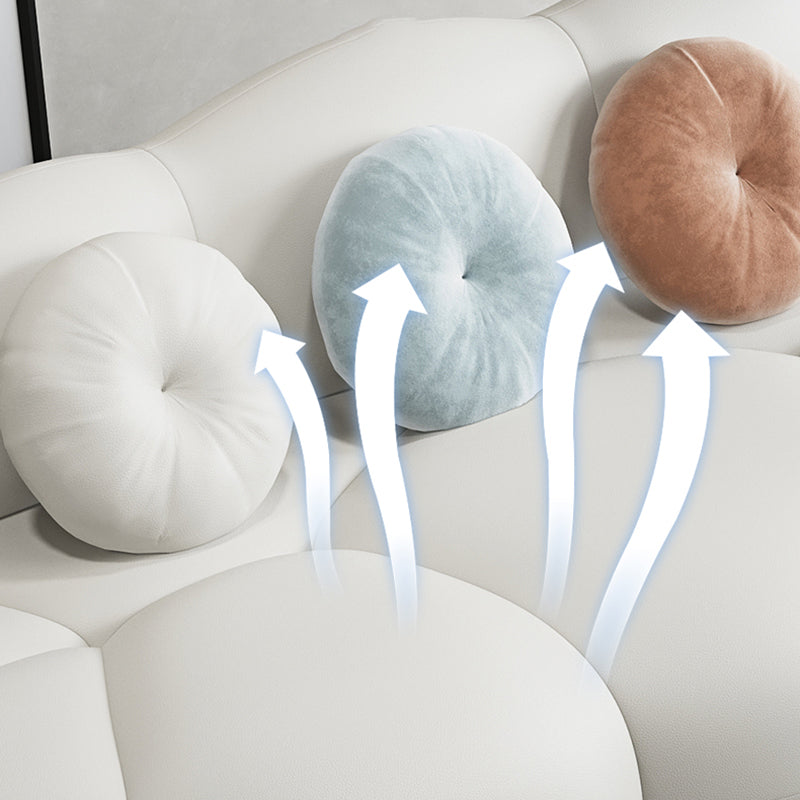 Stain-resistant 3/4-seat Sofa Statement Pillow Back Armless Sofa Clearhalo 'furn' 'furn_sofas' 'Furniture' 'Living Room Furniture' 'Sofa' 'sofas' 6119395