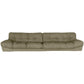 3/4-seater Modernism Suede Sofa 30.7" High Armless Sofa in Green