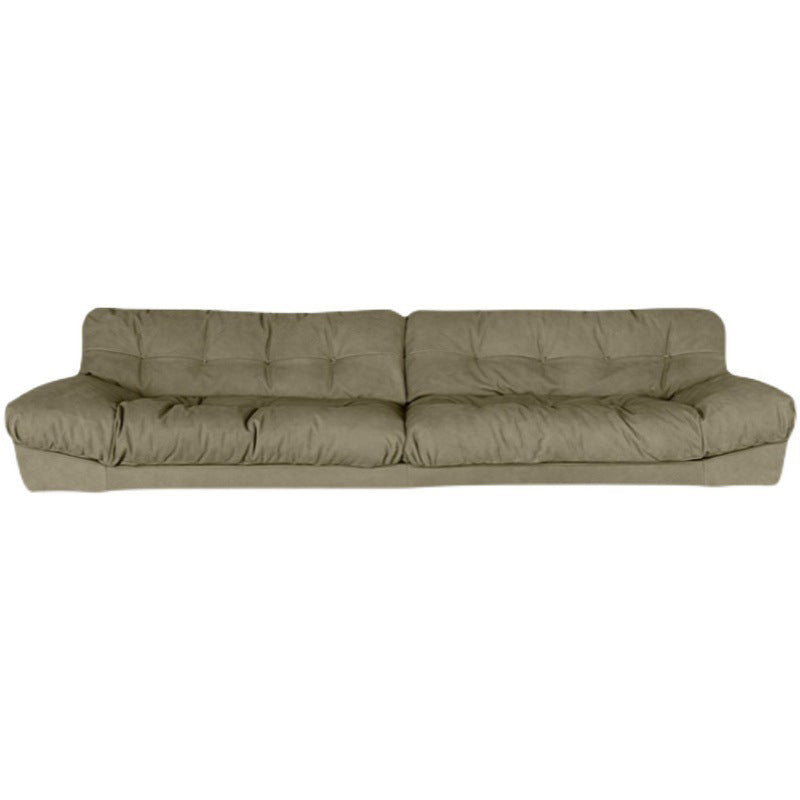 3/4-seater Modernism Suede Sofa 30.7" High Armless Sofa in Green
