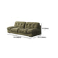 3/4-seater Modernism Suede Sofa 30.7" High Armless Sofa in Green