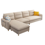 Modern 35.43 " H Square Arm Sofa & Chaise with Storage for Living Room