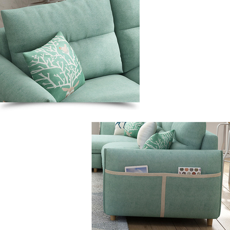 Modern 35.43 "di divano e chaise del braccio quadrato H con deposito per soggiorno