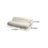 Contemporary Armless Settee Tight Back Standard Sofa for Living Room