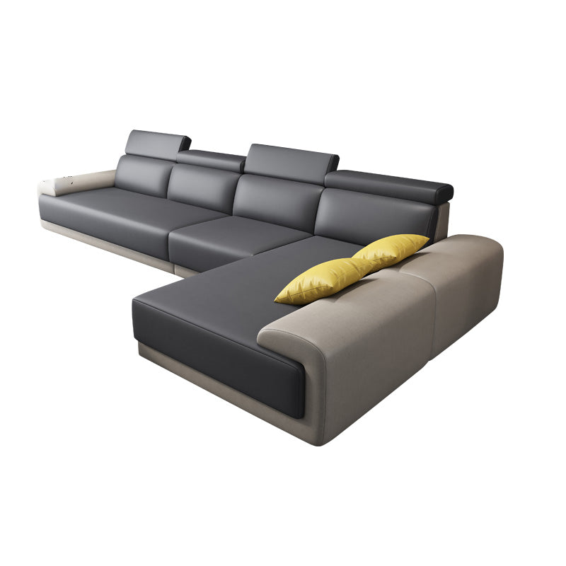 33.46 "H Faux Leather verzonken ARM SOFA & CHAISE VOOR LIDE ROOM
