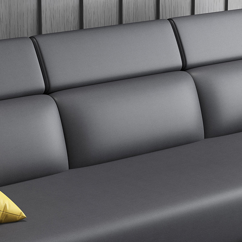 33.46 "H Faux Leather verzonken ARM SOFA & CHAISE VOOR LIDE ROOM