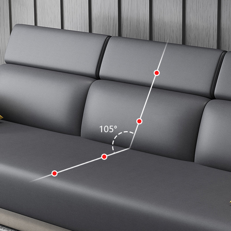 33.46 "H Faux Leather verzonken ARM SOFA & CHAISE VOOR LIDE ROOM