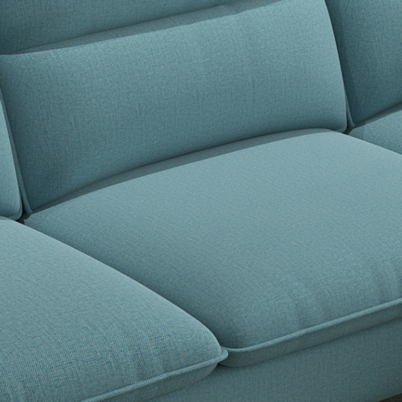 Scandinavo da 30,7 "H di divano e chaise del braccio quadrato di lino per l'appartamento