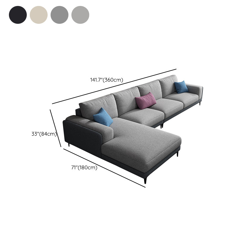 33.07 "H Baumwollmischung Quadratarmsofa & Chaise für Wohnzimmer