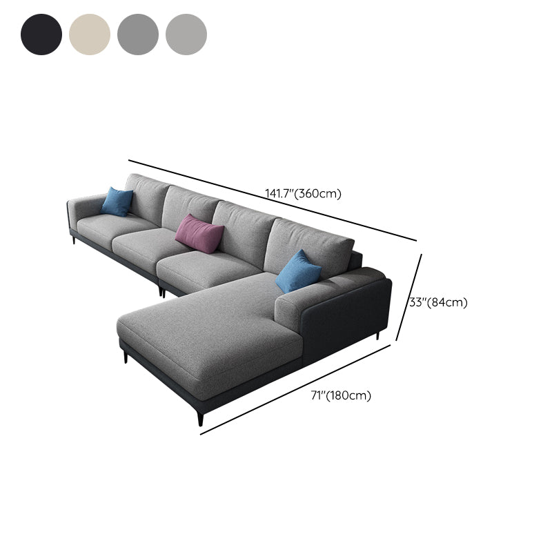 33.07 "H Baumwollmischung Quadratarmsofa & Chaise für Wohnzimmer