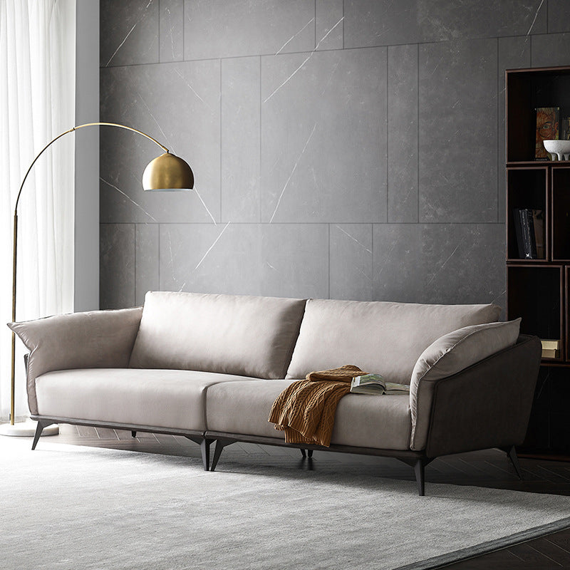 Braun 3/4-Sitzer Lose Rückensofa zeitgenössischer Smoking-Armsofa