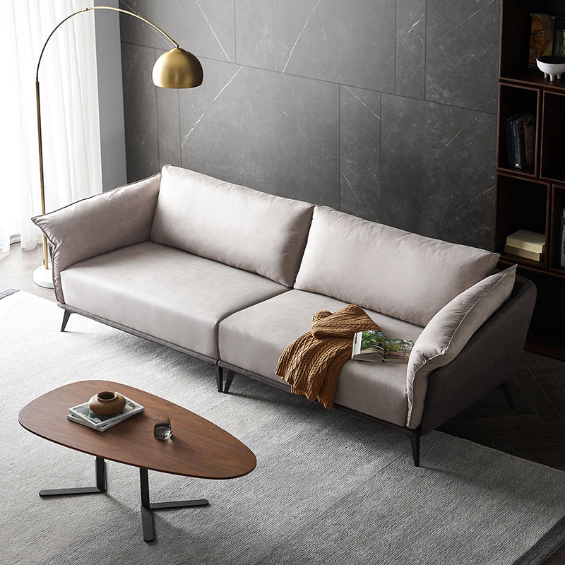 Braun 3/4-Sitzer Lose Rückensofa zeitgenössischer Smoking-Armsofa