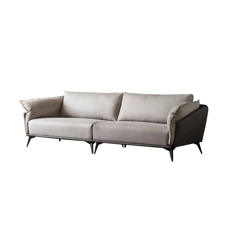 Braun 3/4-Sitzer Lose Rückensofa zeitgenössischer Smoking-Armsofa