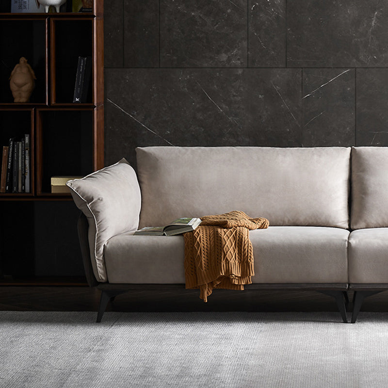 Braun 3/4-Sitzer Lose Rückensofa zeitgenössischer Smoking-Armsofa