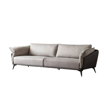 Braun 3/4-Sitzer Lose Rückensofa zeitgenössischer Smoking-Armsofa