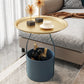 Mid-Century Metal Side End Table Tray Top Corner Table for Living Room
