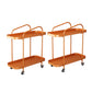 25.2" Tall Metal Side Table Shelf Included End Table with Casters Orange 2 Clearhalo 'Coffee & Accent Tables' 'End & Side Tables' 'end_side_tables' 'furn' 'furn_end_side_tables' 'Furniture' 'Living Room Furniture' 6119738