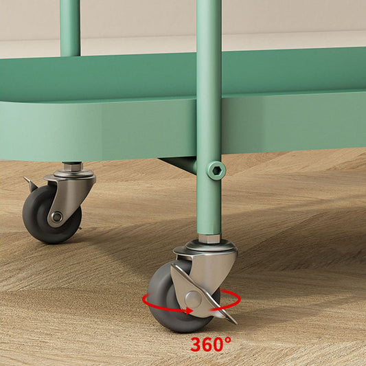 25.2" Tall Metal Side Table Shelf Included End Table with Casters Clearhalo 'Coffee & Accent Tables' 'End & Side Tables' 'end_side_tables' 'furn' 'furn_end_side_tables' 'Furniture' 'Living Room Furniture' 6119750