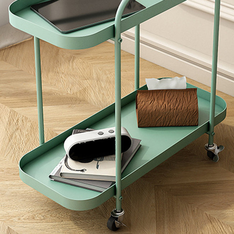 25.2" Tall Metal Side Table Shelf Included End Table with Casters Clearhalo 'Coffee & Accent Tables' 'End & Side Tables' 'end_side_tables' 'furn' 'furn_end_side_tables' 'Furniture' 'Living Room Furniture' 6119751