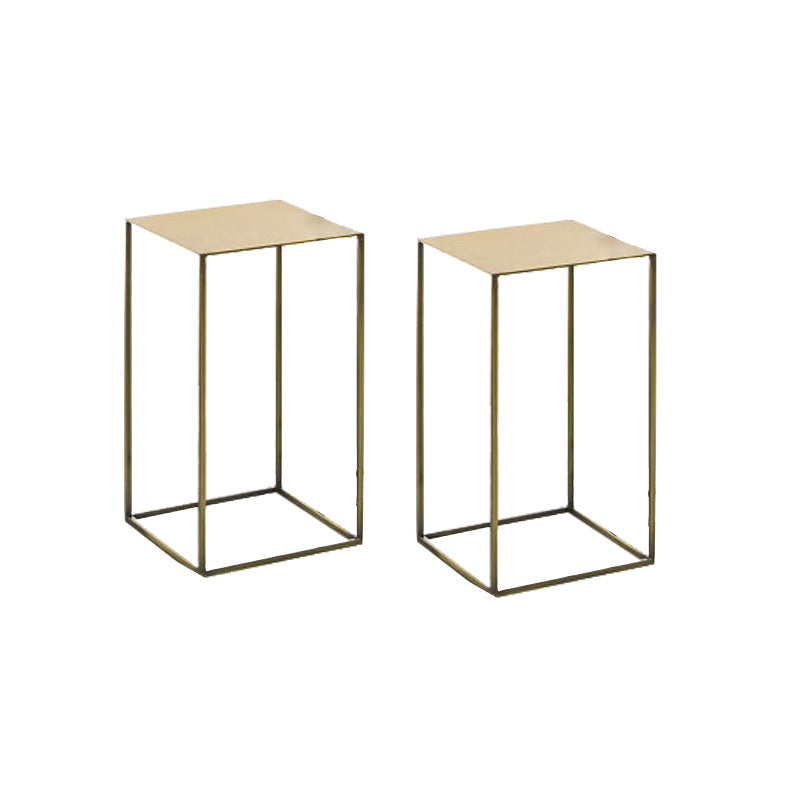 Square Metallic End Table Set Minimalist Frame Sofa Side Table
