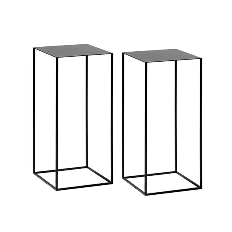 Square Metallic End Table Set Minimalist Frame Sofa Side Table
