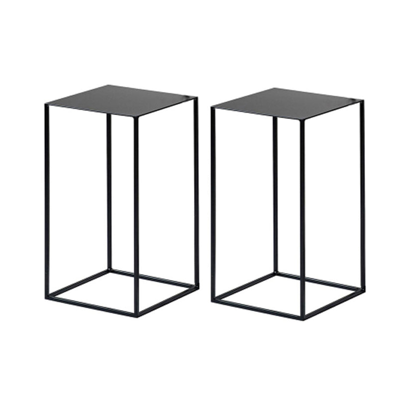 Square Metallic End Table Set Minimalist Frame Sofa Side Table