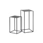 Square Metallic End Table Set Minimalist Frame Sofa Side Table