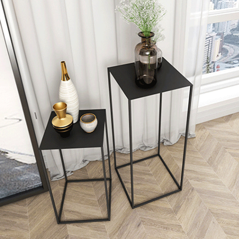 Square Metallic End Table Set Minimalist Frame Sofa Side Table