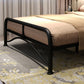 Modern Iron Arched Bed Upholstered Headboard Bed with Metal Legs