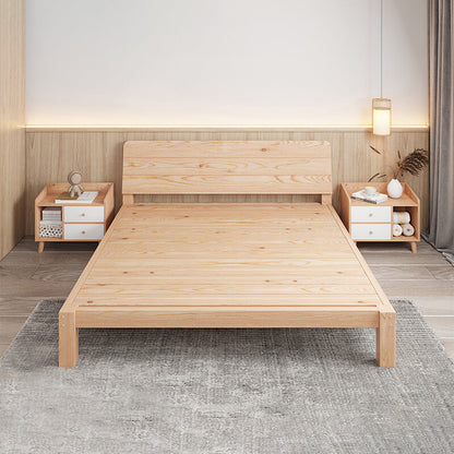 Scandinavisch rechthoekig bed hoofdeinde houten bed met aangepaste benen