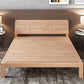 Scandinavisch rechthoekig bed hoofdeinde houten bed met aangepaste benen