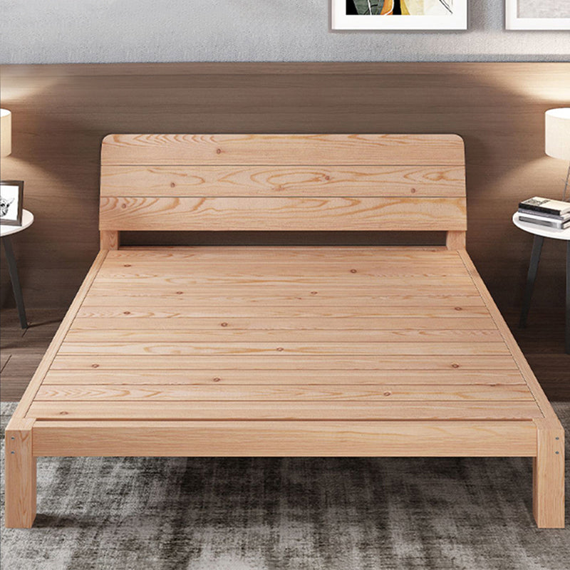 Scandinavisch rechthoekig bed hoofdeinde houten bed met aangepaste benen