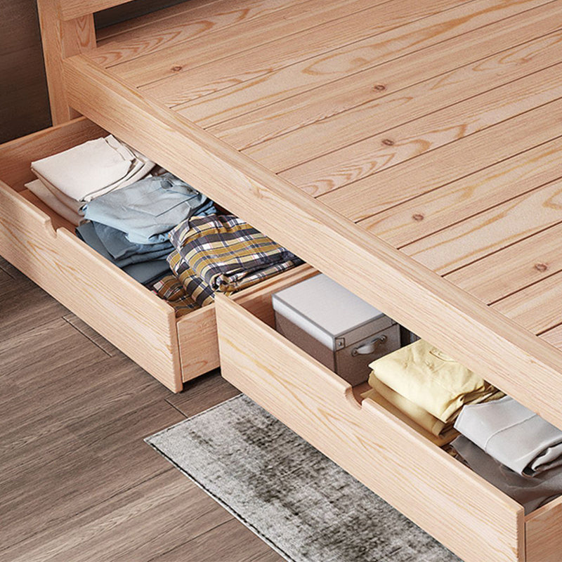 Scandinavisch rechthoekig bed hoofdeinde houten bed met aangepaste benen