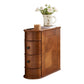 2-Drawer Wood Side Table North European Geometric Corner Table