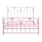 84.65 inch Wide Contemporary Bed Frame Metal Solid Color Bed with Headboard