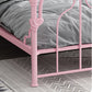 84.65 inch Wide Contemporary Bed Frame Metal Solid Color Bed with Headboard