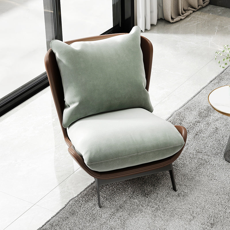 Velvet Armless Chair Pillow Back Chair for Living Room, 30.70" Wide Clearhalo 'Accent Chairs' 'accent_chairs' 'Chairs & Seating' 'furn' 'furn_accent_chairs' 'Furniture' 'Living Room Furniture' 6120245