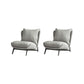 Velvet Armless Chair Pillow Back Chair for Living Room, 30.70" Wide Grey 2 Piece Set Clearhalo 'Accent Chairs' 'accent_chairs' 'Chairs & Seating' 'furn' 'furn_accent_chairs' 'Furniture' 'Living Room Furniture' 6120246