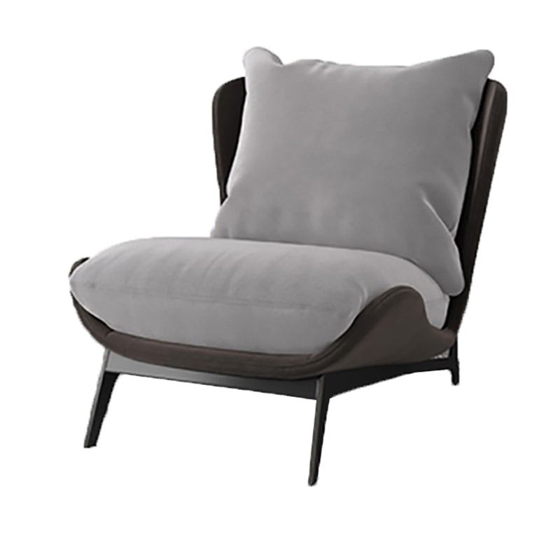 Velvet Armless Chair Pillow Back Chair for Living Room, 30.70" Wide Clearhalo 'Accent Chairs' 'accent_chairs' 'Chairs & Seating' 'furn' 'furn_accent_chairs' 'Furniture' 'Living Room Furniture' 6120254