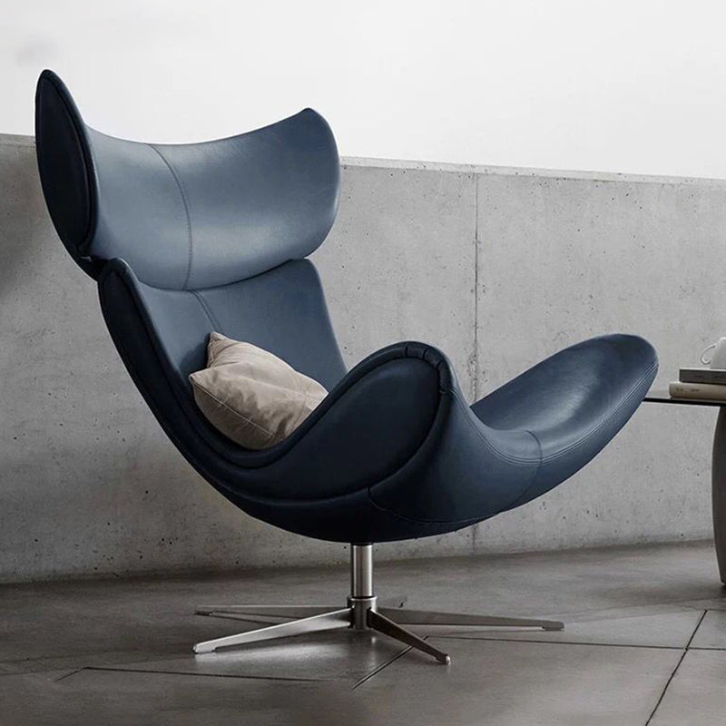 Swivel Armless Chair Faux Leather Chair with 4-Star Leg, 30.70" Wide Clearhalo 'Accent Chairs' 'accent_chairs' 'Chairs & Seating' 'furn' 'furn_accent_chairs' 'Furniture' 'Living Room Furniture' 6120258