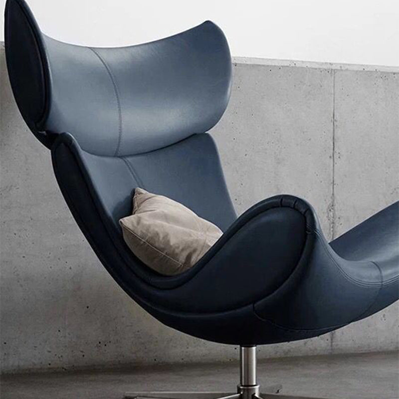 Swivel Armless Chair Faux Leather Chair with 4-Star Leg, 30.70" Wide Clearhalo 'Accent Chairs' 'accent_chairs' 'Chairs & Seating' 'furn' 'furn_accent_chairs' 'Furniture' 'Living Room Furniture' 6120263