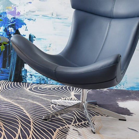 Swivel Armless Chair Faux Leather Chair with 4-Star Leg, 30.70" Wide Clearhalo 'Accent Chairs' 'accent_chairs' 'Chairs & Seating' 'furn' 'furn_accent_chairs' 'Furniture' 'Living Room Furniture' 6120266