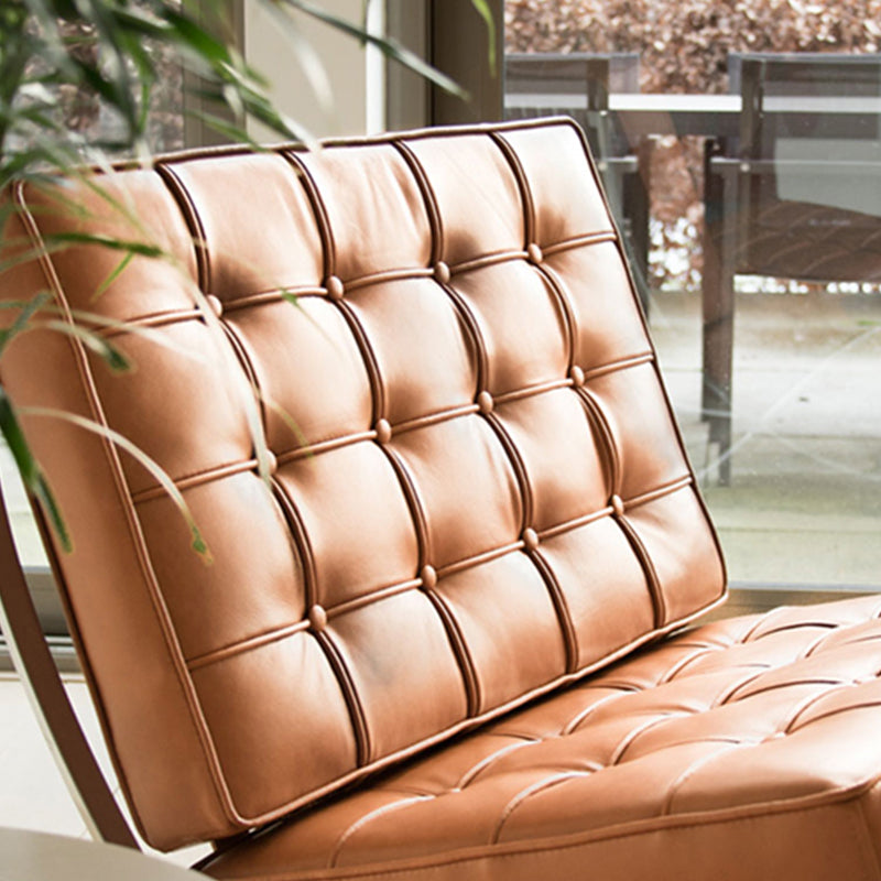 31.49" Wide Armless Chair Faux Leather Chair with Tufted Back Clearhalo 'Accent Chairs' 'accent_chairs' 'Chairs & Seating' 'furn' 'furn_accent_chairs' 'Furniture' 'Living Room Furniture' 6120282