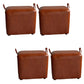 Modern PU Leather Poof Plain Rectangle Water Resistant Ottoman Chair 16"L x 12"W x 14"H Brown 4 Piece Set Clearhalo 'furn' 'furn_ottomans_poufs' 'Furniture' 'Living Room Furniture' 'Ottomans & Poufs' 'ottomans_poufs' 6120337