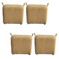 Modern PU Leather Poof Plain Rectangle Water Resistant Ottoman Chair 16"L x 12"W x 14"H Khaki 4 Piece Set Clearhalo 'furn' 'furn_ottomans_poufs' 'Furniture' 'Living Room Furniture' 'Ottomans & Poufs' 'ottomans_poufs' 6120343